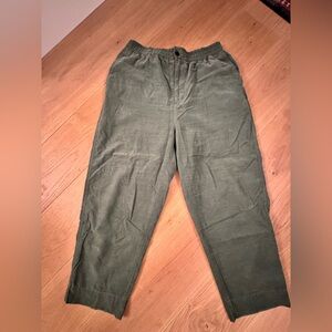 Madewell, dark green corduroy slacks